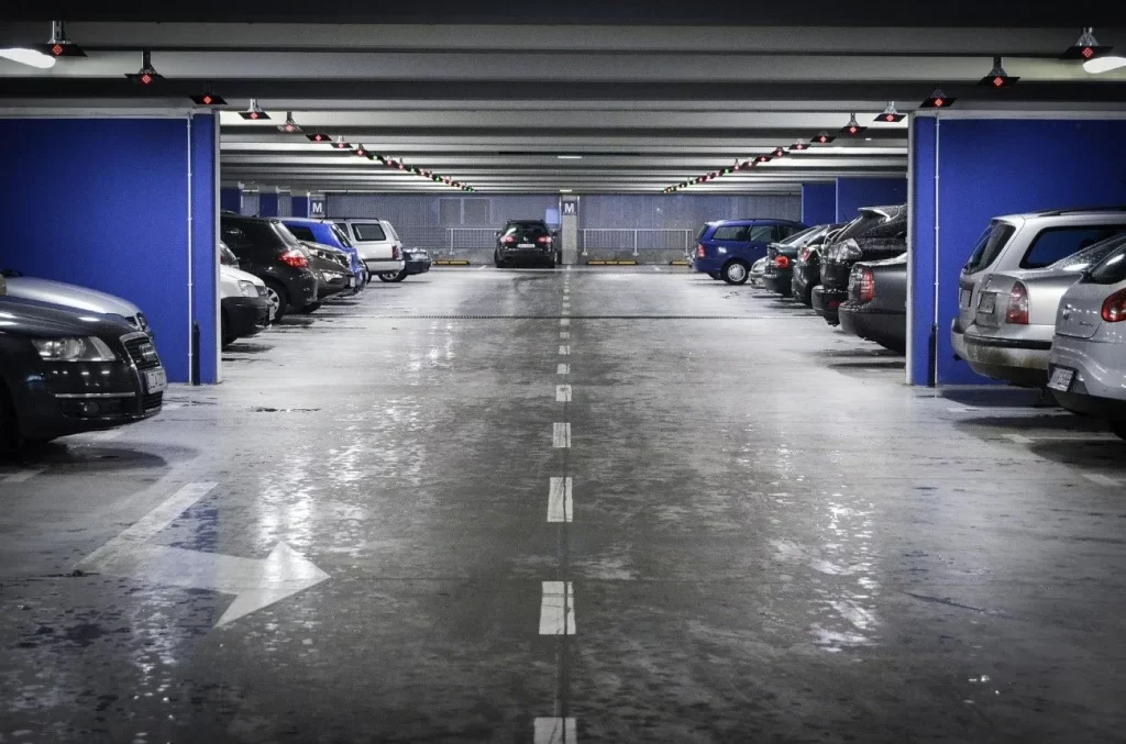 Parking color azul